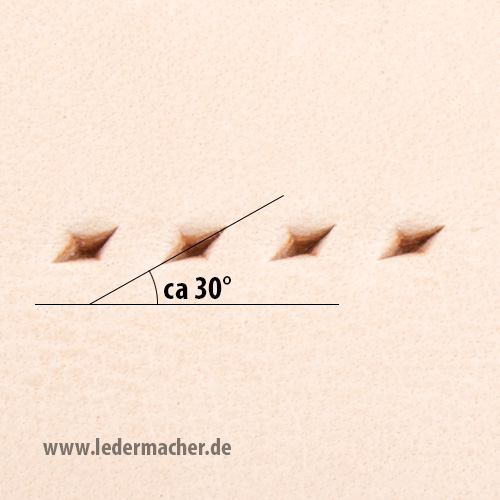 Schlageisen für Nahtlöcher - 2 Zähne - 1,5 mm
